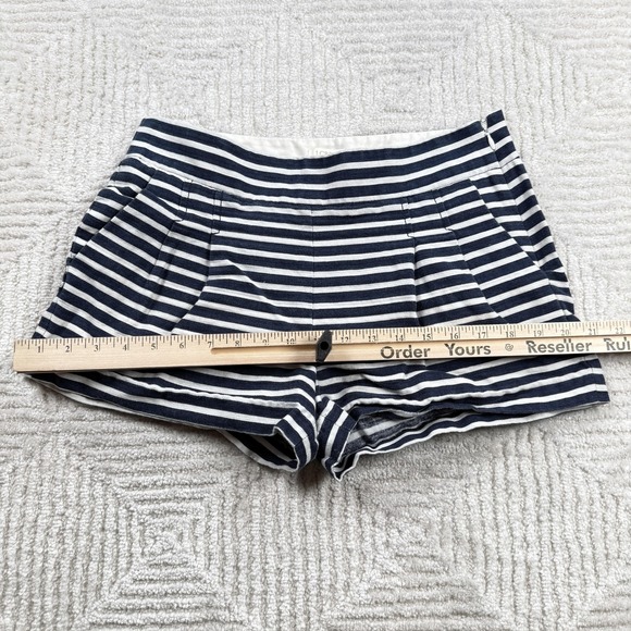 J Crew Chino Shorts Womens 4 Stripe Cotton Linen Casual Summer Nautical Resort - Picture 3 of 11